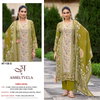 AT 136 A to D By Amrutvela Viscose Maslin Best Dress Material Wholesale Shop In Surat
